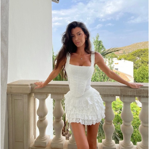 HOUSE OF CB 'Catalina' White Broderie Anglais Corset - Picture 4 of 11